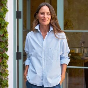 Frank & Eileen Eileen Oona blue down shirt